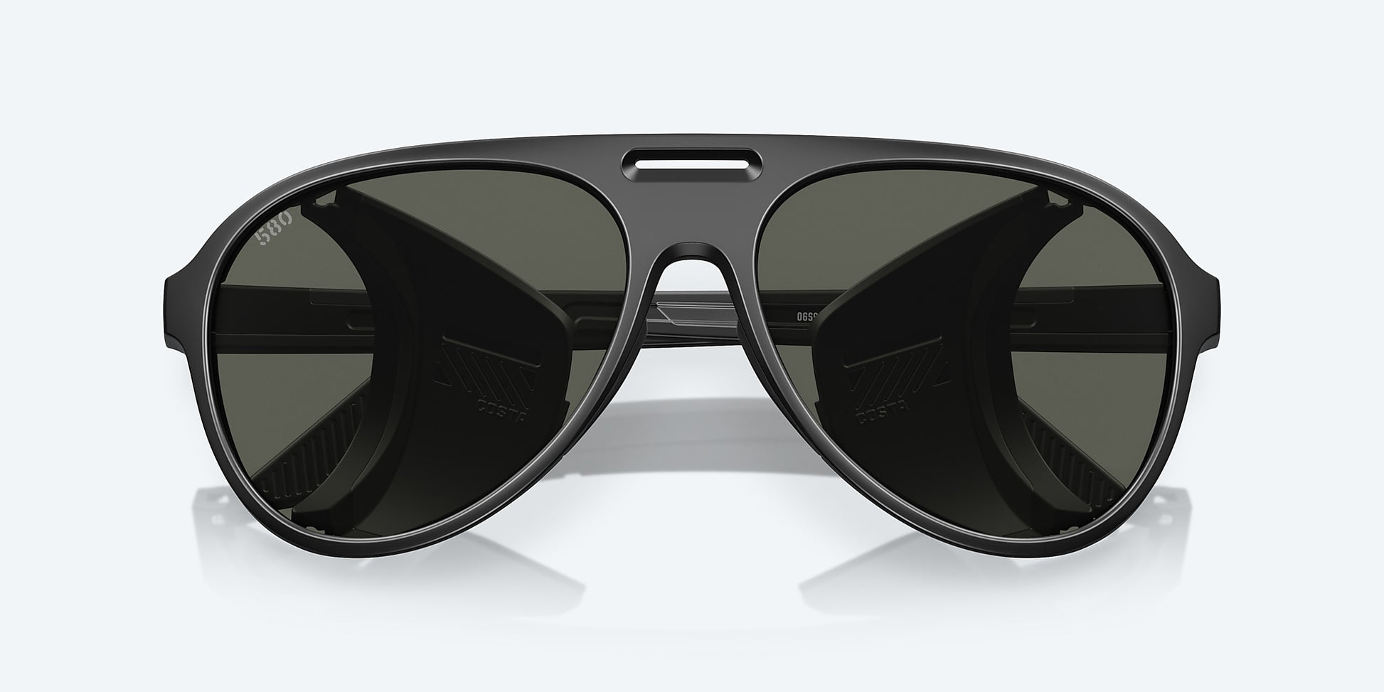 [Gray Polarized Glass Lenses, Matte Black Frame]