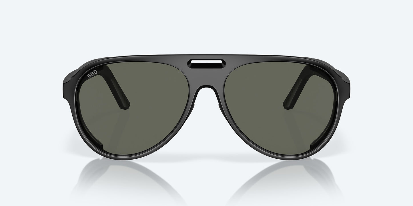 [Gray Polarized Glass Lenses, Matte Black Frame]