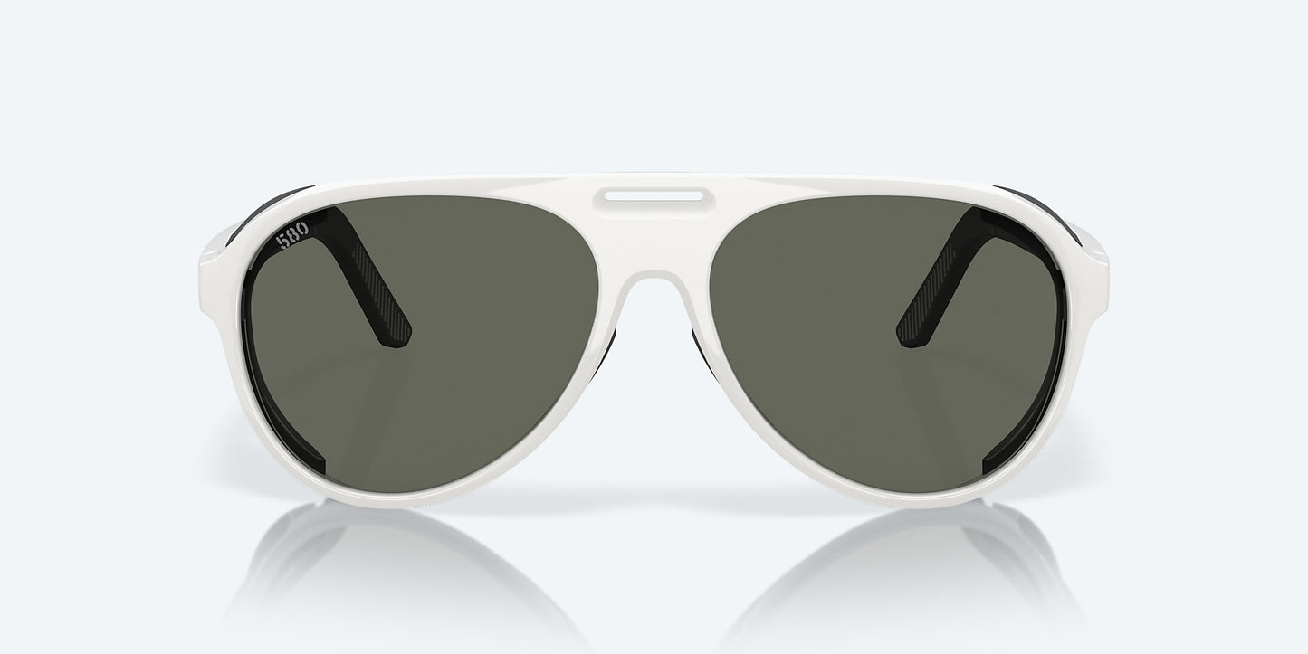 [Gray Polarized Glass Lenses, Hull White Frame]