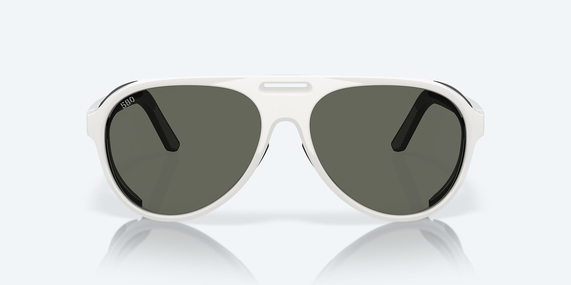 [Gray Polarized Glass Lenses, Hull White Frame]