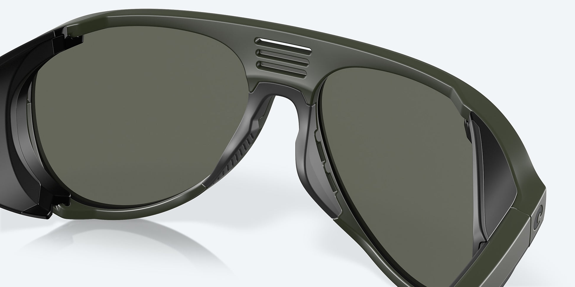 [Gray Polarized Glass Lenses, Matte Olive Frame]