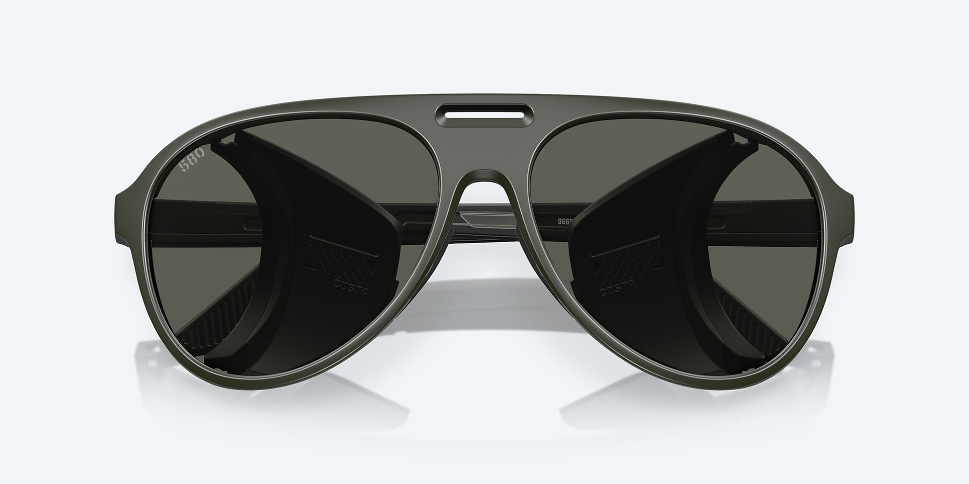 [Gray Polarized Glass Lenses, Matte Olive Frame]