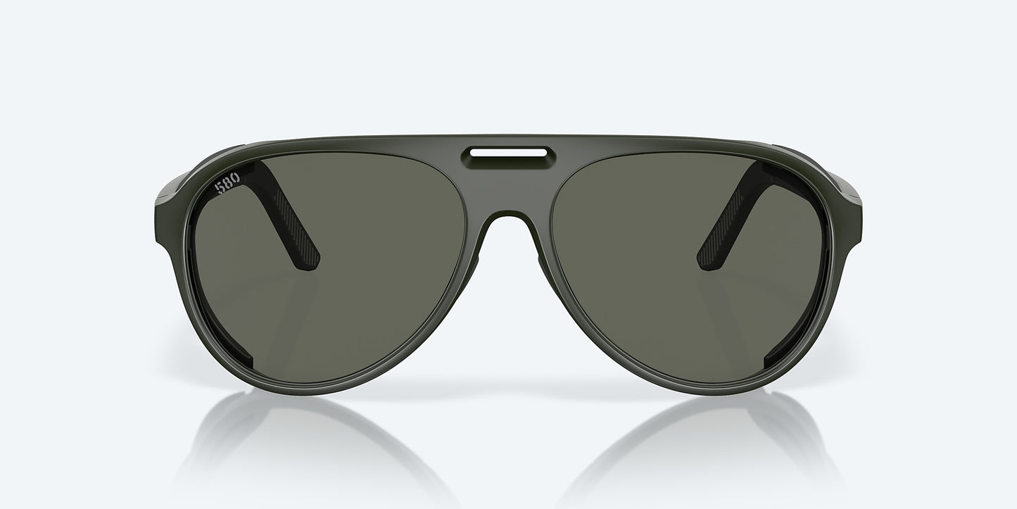 [Gray Polarized Glass Lenses, Matte Olive Frame]