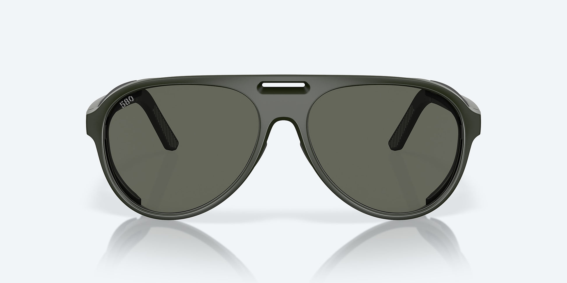 [Gray Polarized Glass Lenses, Matte Olive Frame]