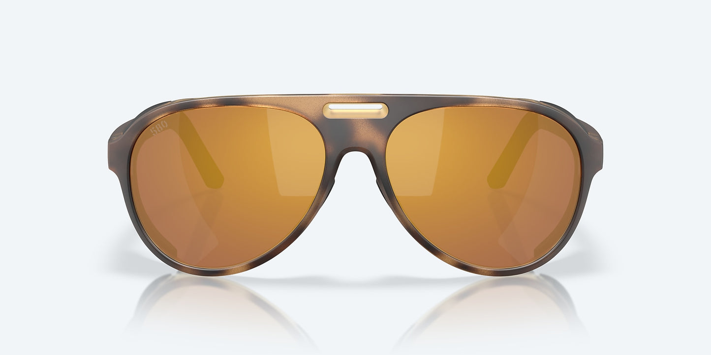 [Gold Mirror Polarized Glass Lenses, Matte Tortoise Frame]