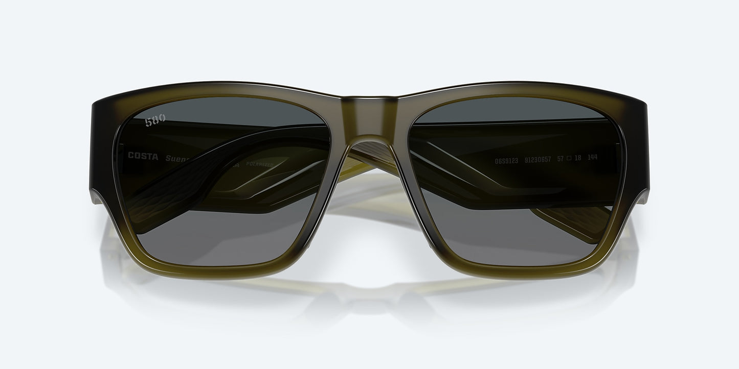 [Gray Gradient Polarized Glass Lenses, Translucent Algae Frame]