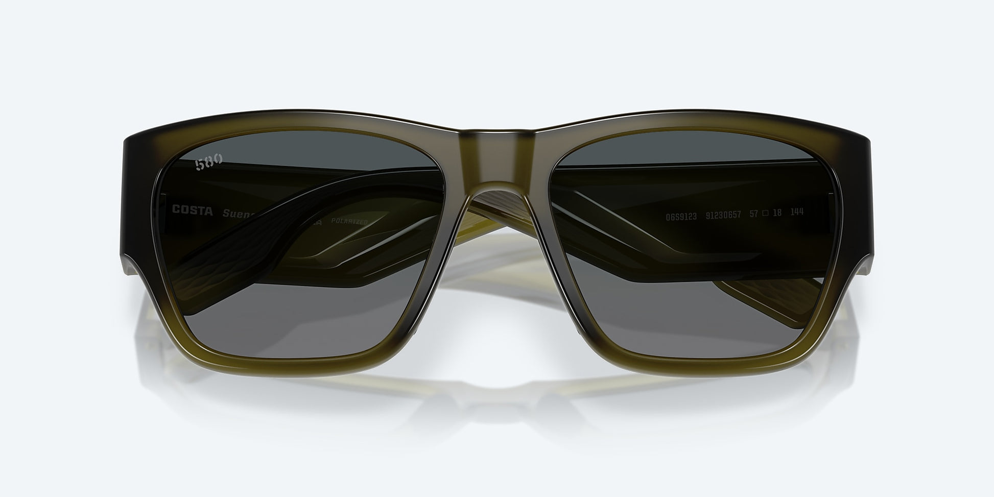 [Gray Gradient Polarized Glass Lenses, Translucent Algae Frame]