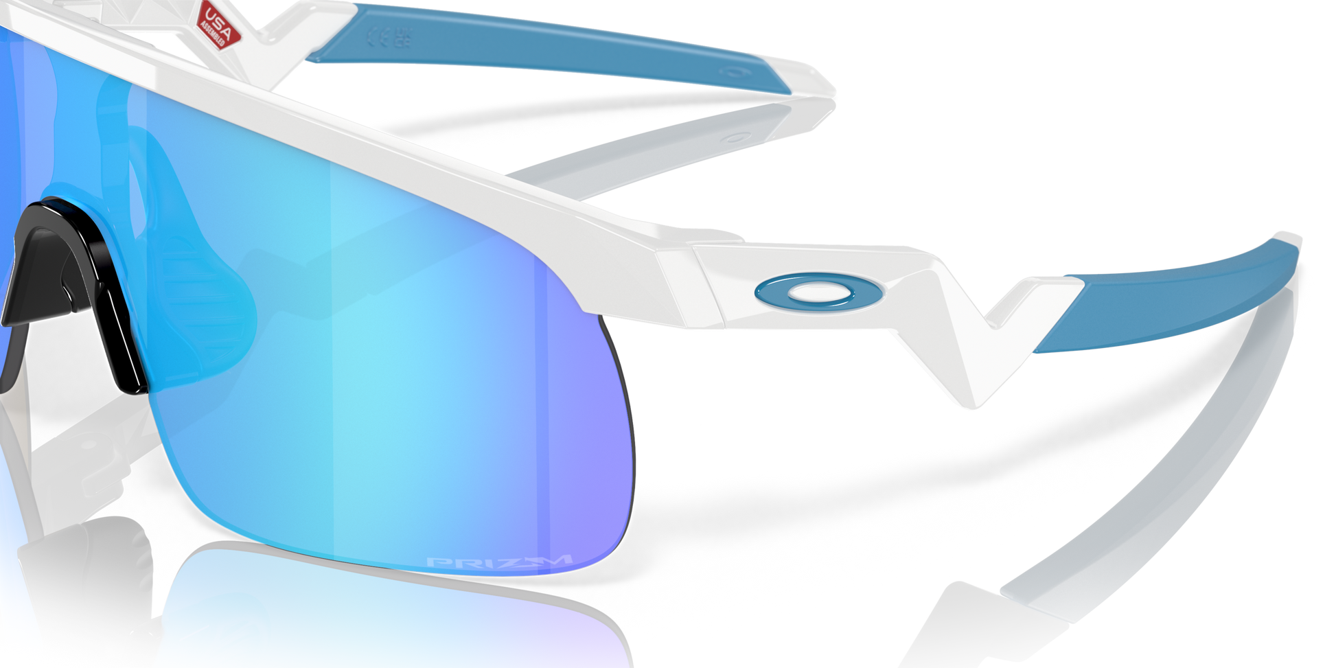 [Prizm Sapphire Lenses, Polished White Frame]