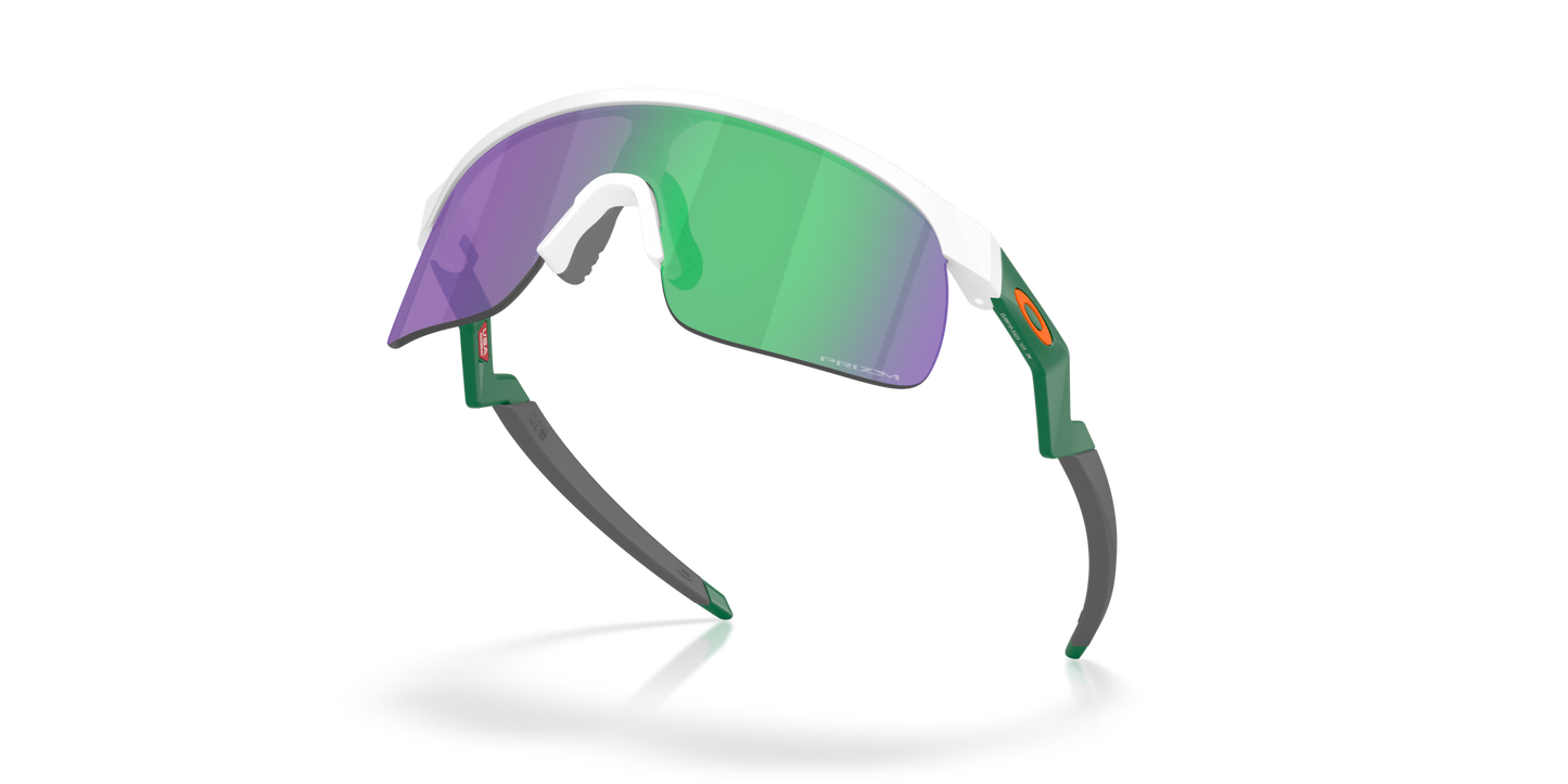 [Prizm Jade Lenses, Matte White Frame]