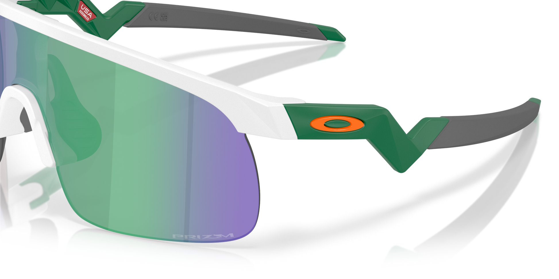 [Prizm Jade Lenses, Matte White Frame]