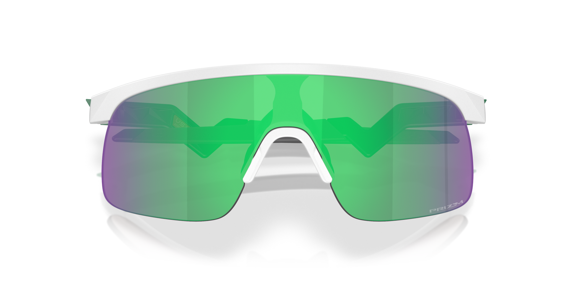 [Prizm Jade Lenses, Matte White Frame]
