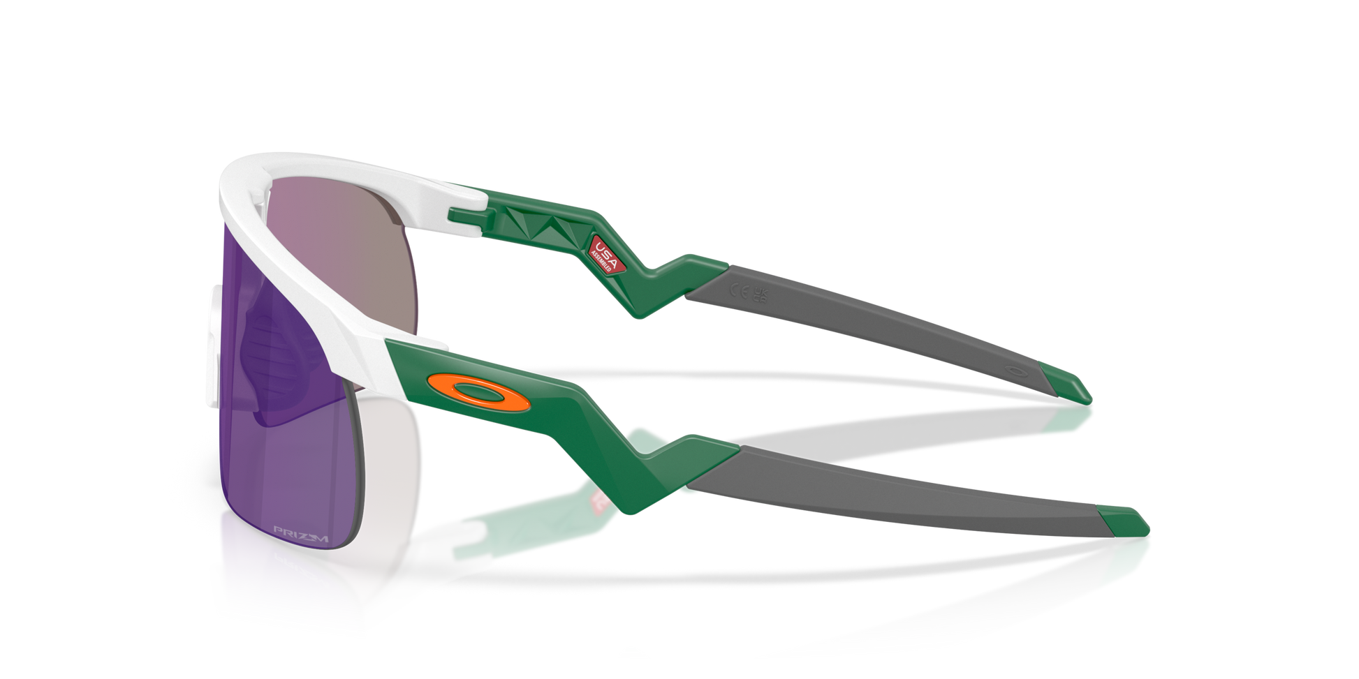 [Prizm Jade Lenses, Matte White Frame]