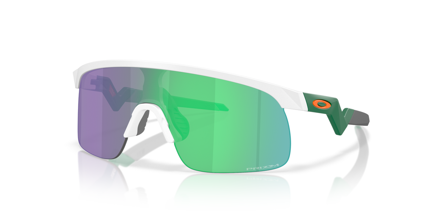 [Prizm Jade Lenses, Matte White Frame]