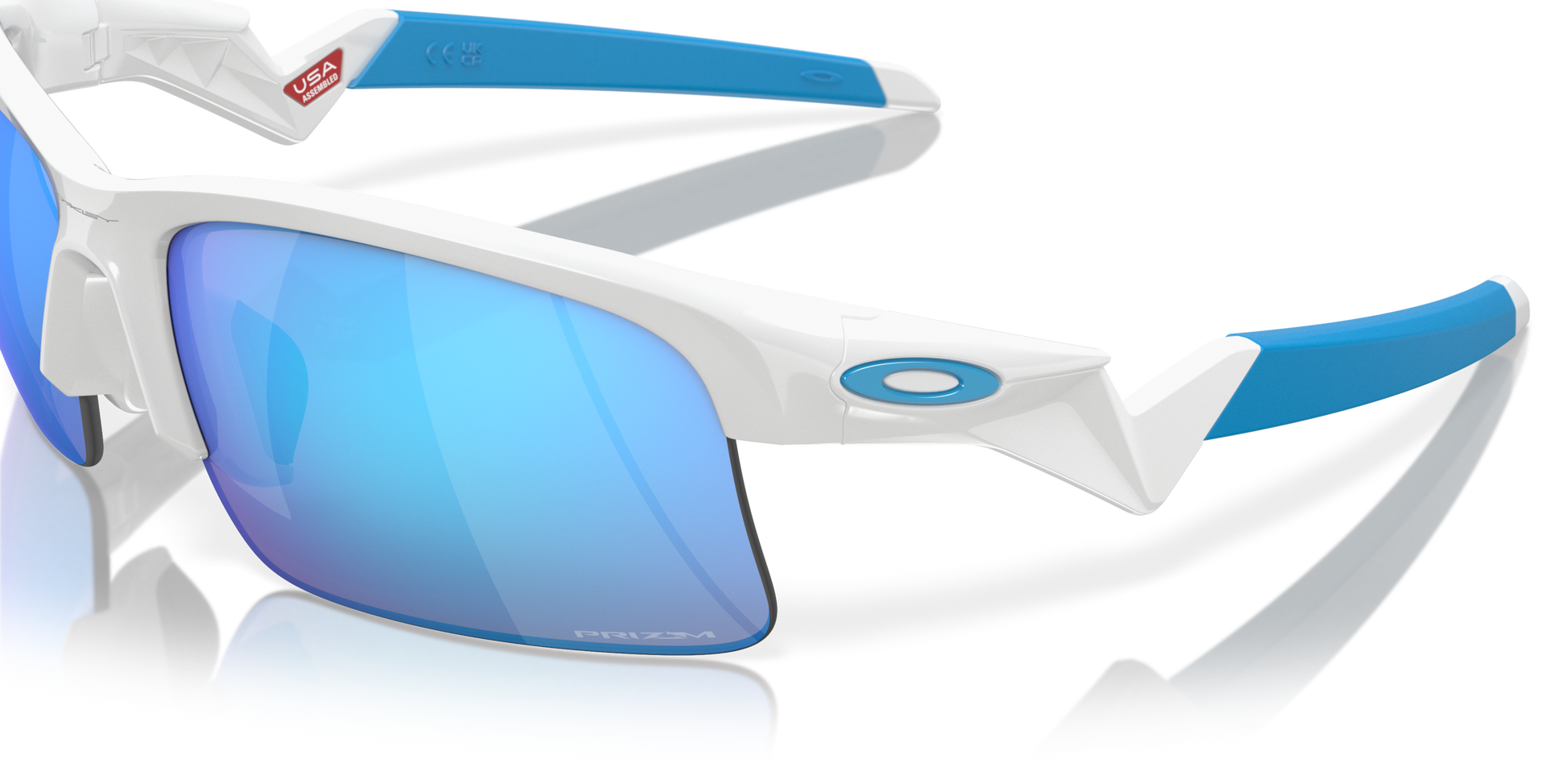 [Prizm Sapphire Lenses, Polished White Frame]