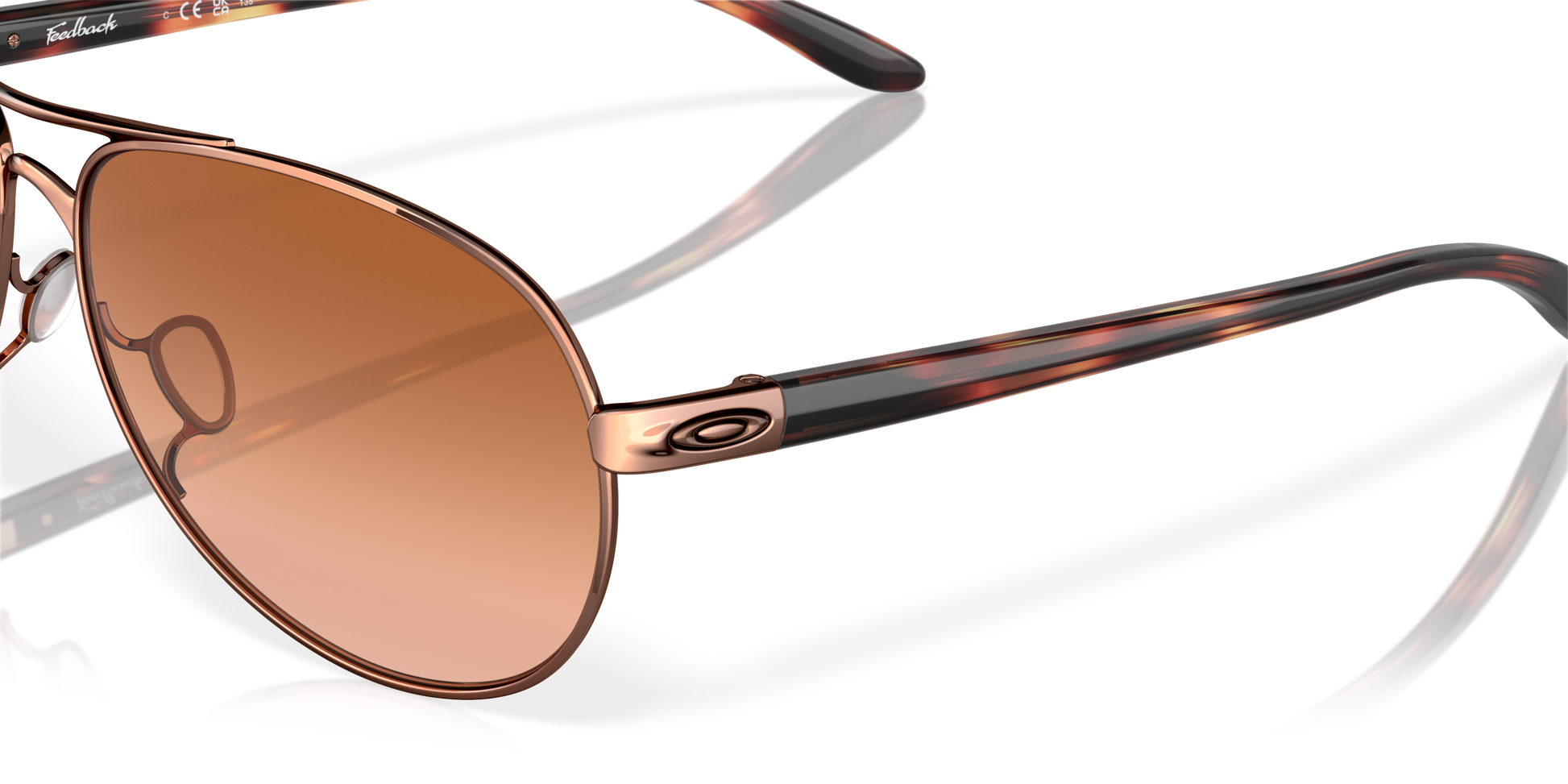 [Vr50 Brown Gradient Lenses, Rose Gold Frame]