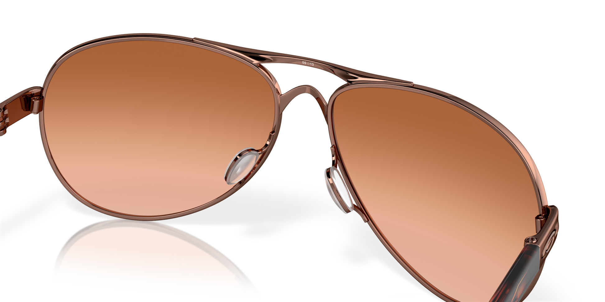 [Vr50 Brown Gradient Lenses, Rose Gold Frame]