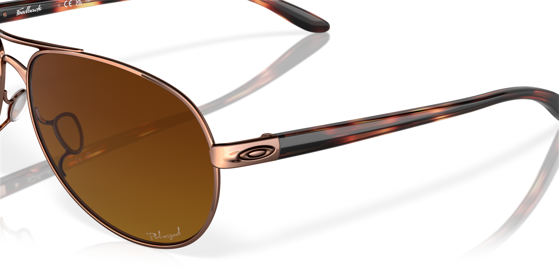 [Brown Gradient Polarized Lenses, Rose Gold Frame]