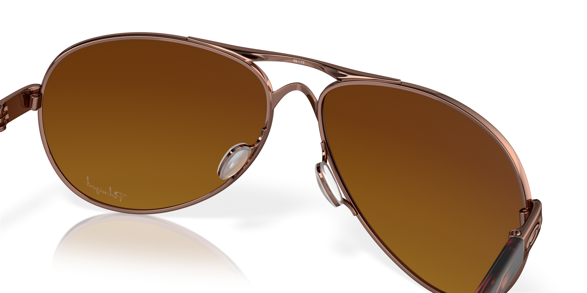 [Brown Gradient Polarized Lenses, Rose Gold Frame]