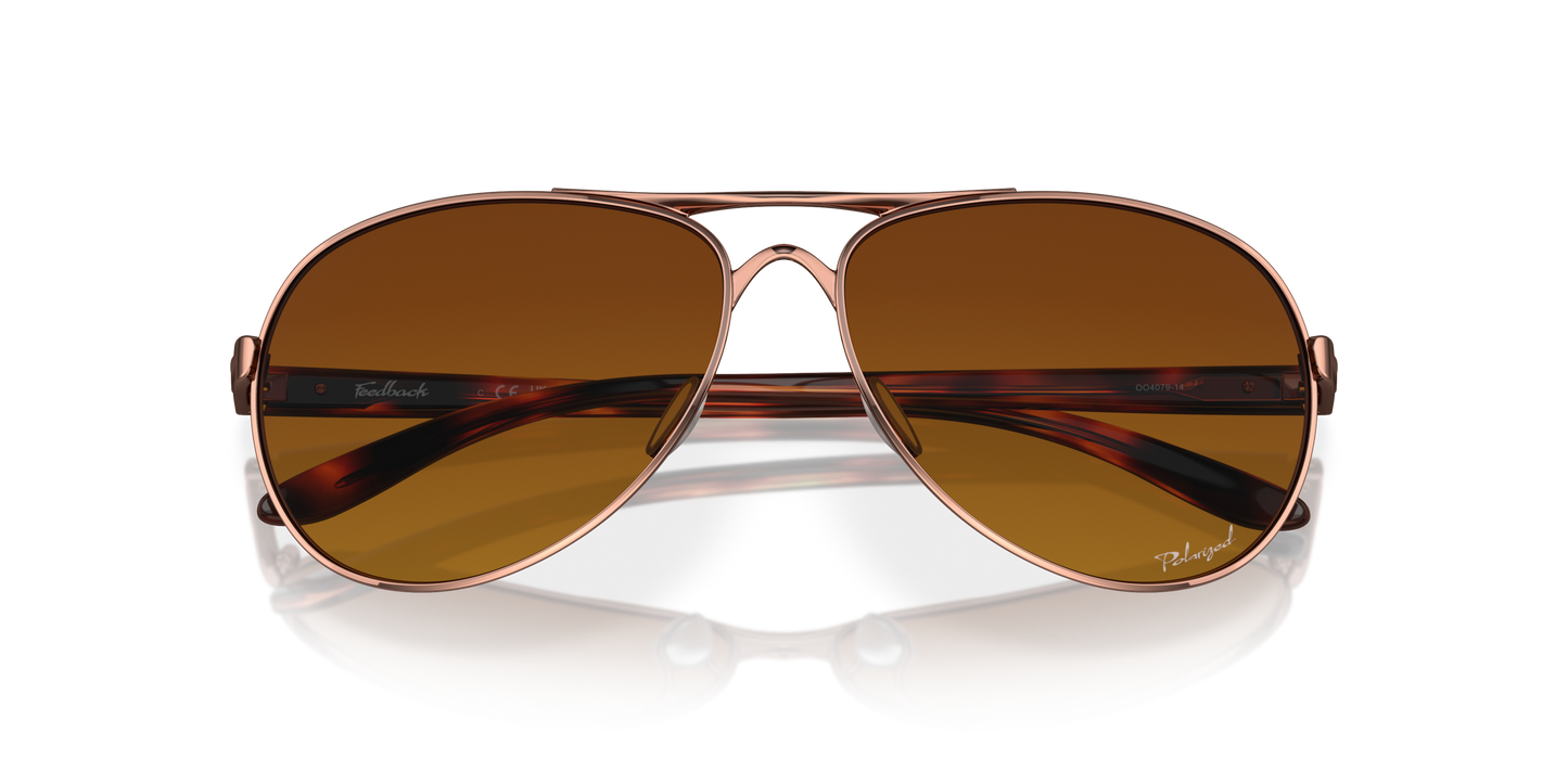 [Brown Gradient Polarized Lenses, Rose Gold Frame]