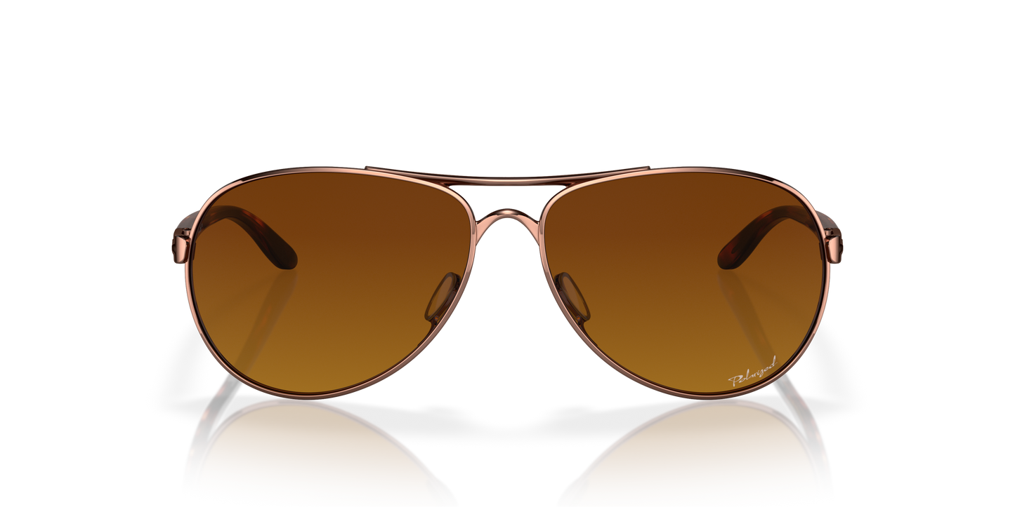 [Brown Gradient Polarized Lenses, Rose Gold Frame]