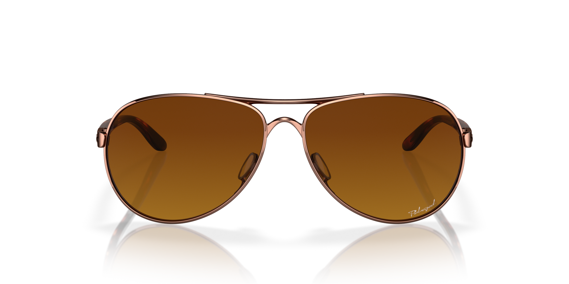 [Brown Gradient Polarized Lenses, Rose Gold Frame]
