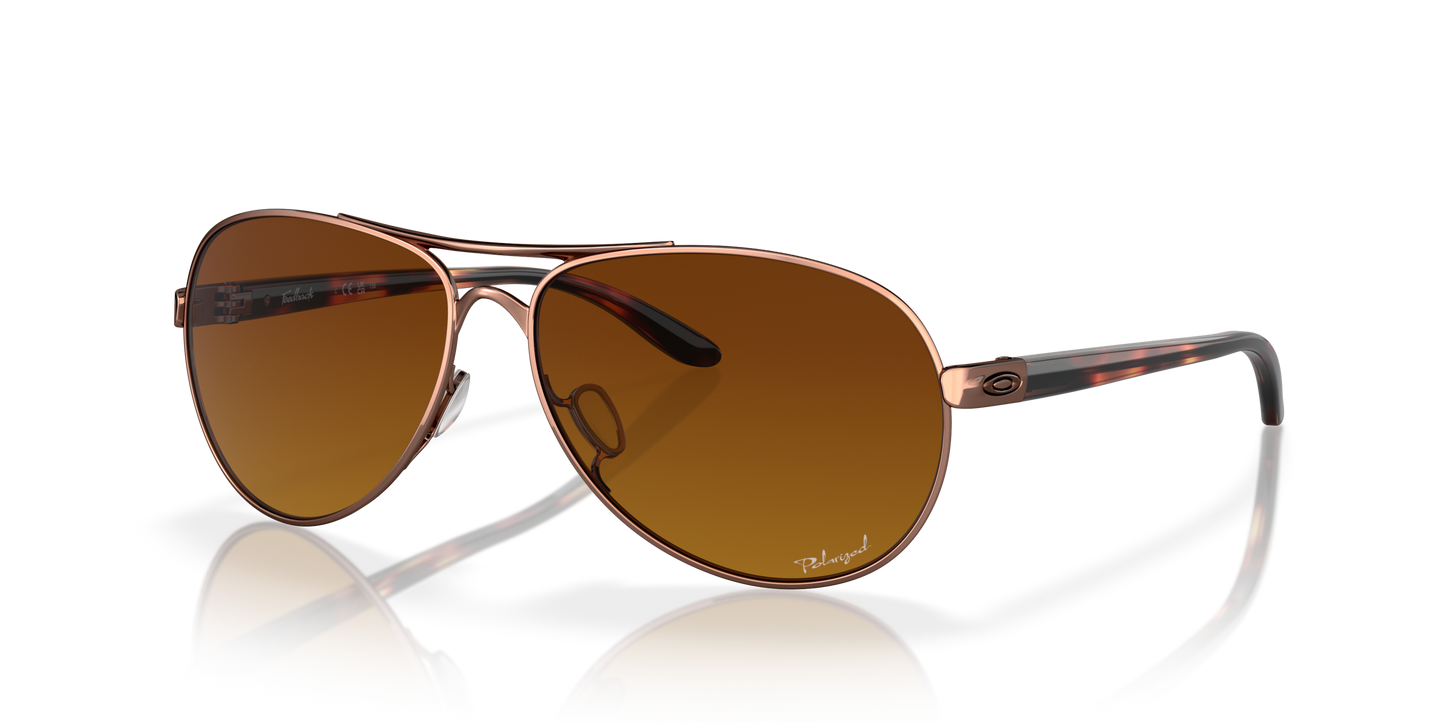 [Brown Gradient Polarized Lenses, Rose Gold Frame]