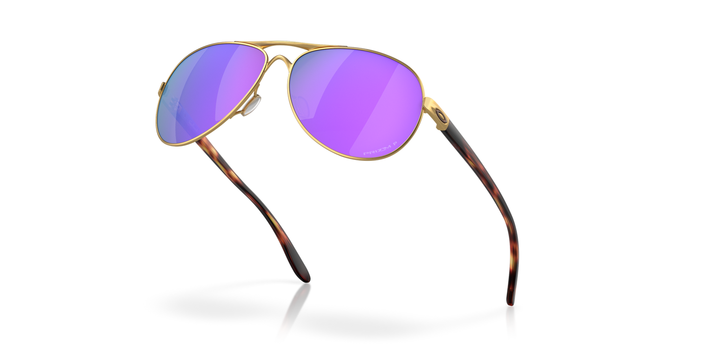 [Prizm Violet Polarized Lenses, Satin Gold Frame]