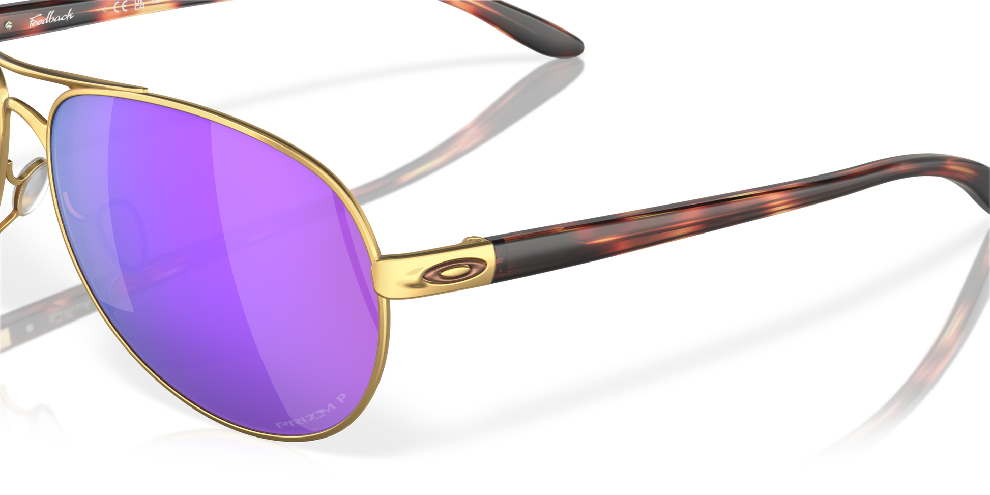 [Prizm Violet Polarized Lenses, Satin Gold Frame]