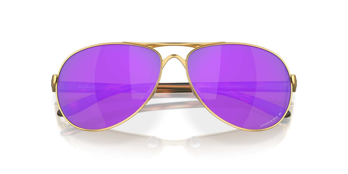 [Prizm Violet Polarized Lenses, Satin Gold Frame]