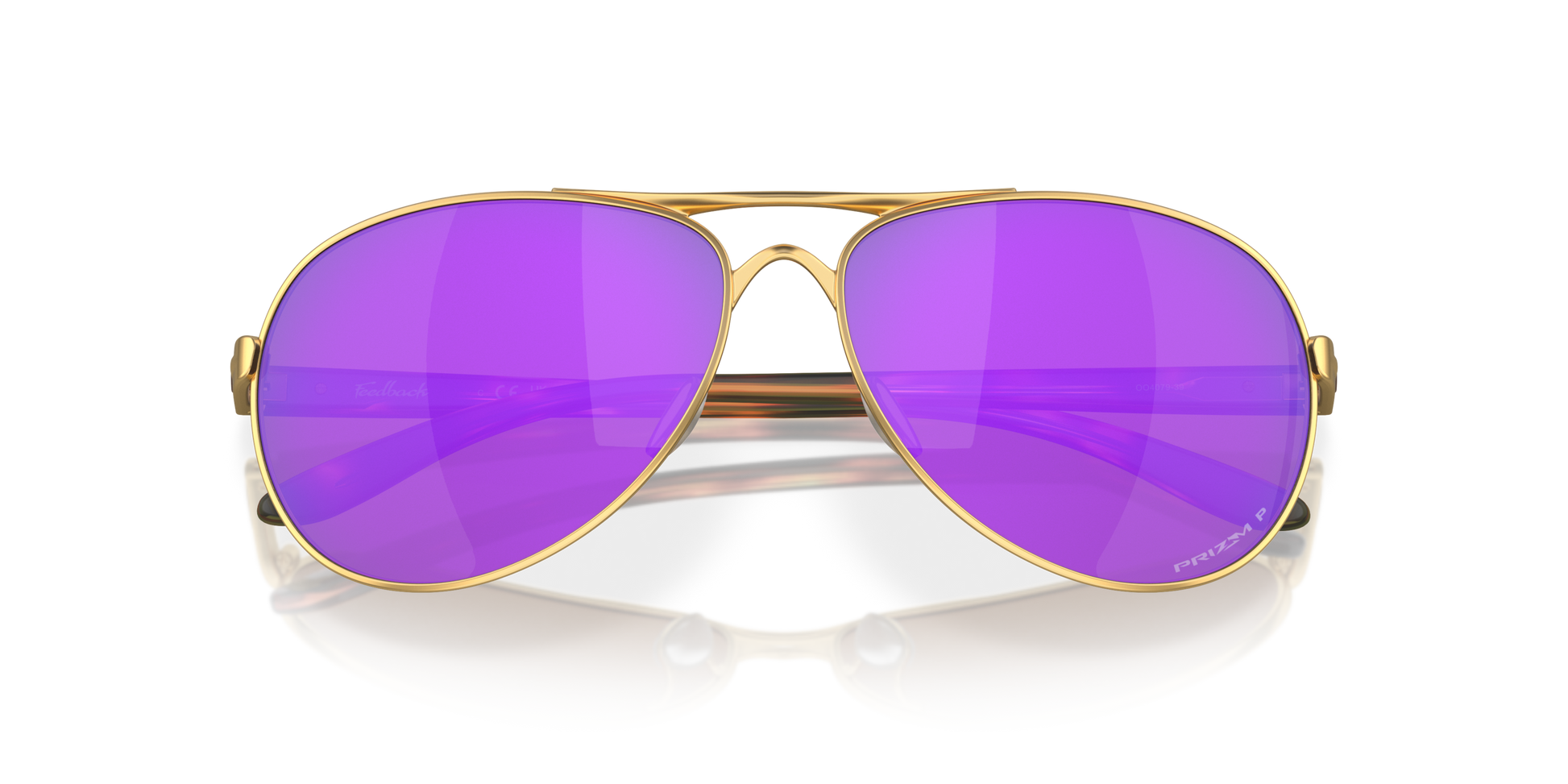 [Prizm Violet Polarized Lenses, Satin Gold Frame]