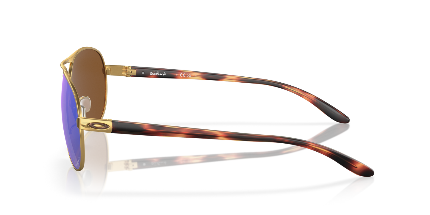 [Prizm Violet Polarized Lenses, Satin Gold Frame]