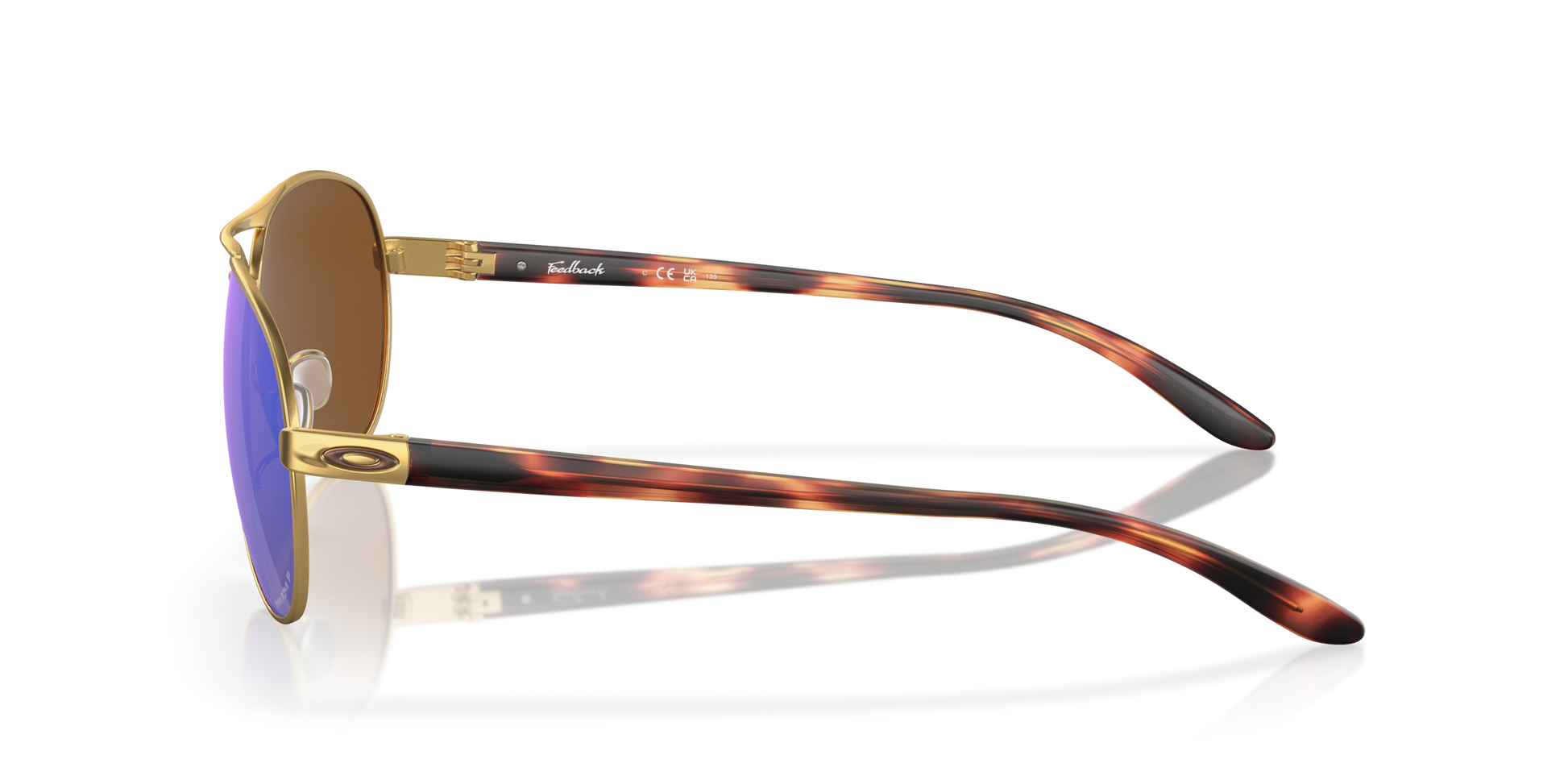 [Prizm Violet Polarized Lenses, Satin Gold Frame]