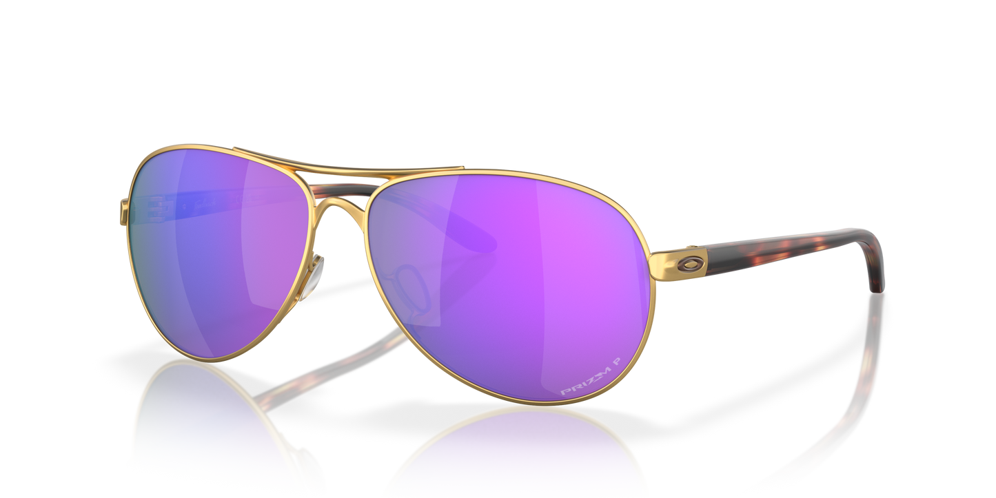 [Prizm Violet Polarized Lenses, Satin Gold Frame]