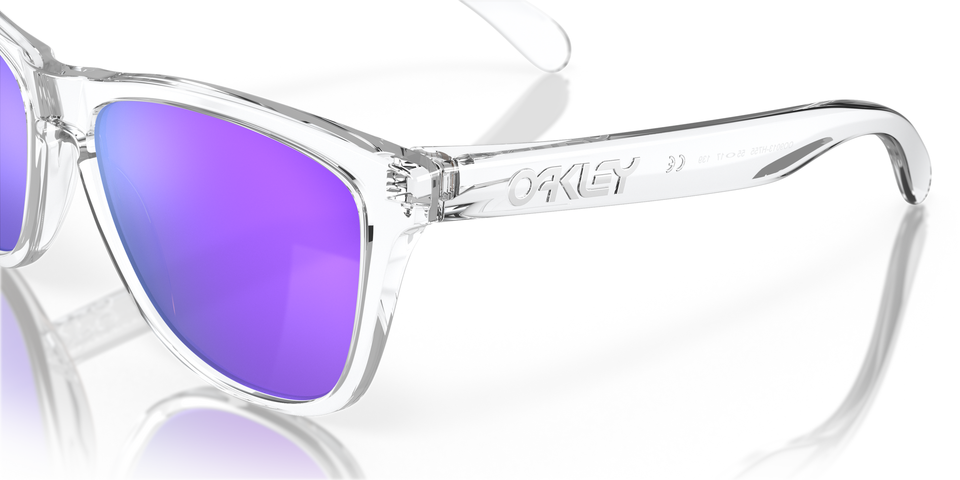 [Prizm Violet Lenses, Polished Clear Frame]