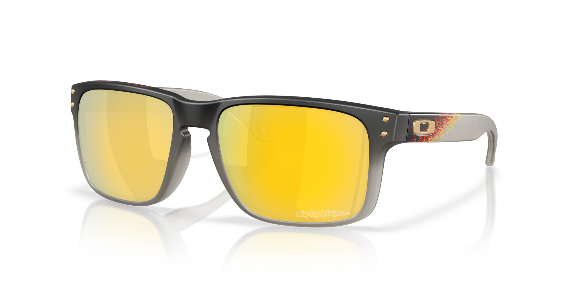[Prizm 24K Polarized Lenses, Troy Lee Designs Black Fade Frame]