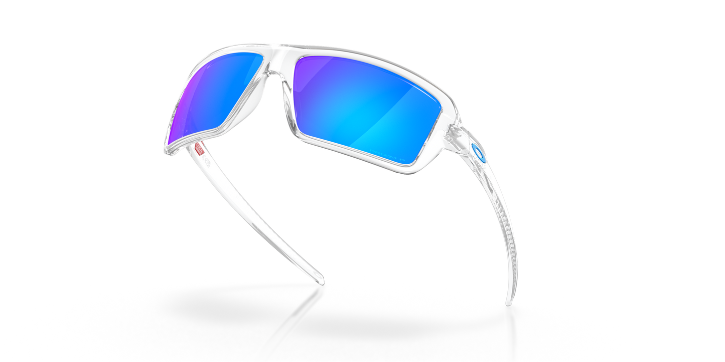 [Prizm Sapphire Polarized Lenses, Polished Clear Frame]