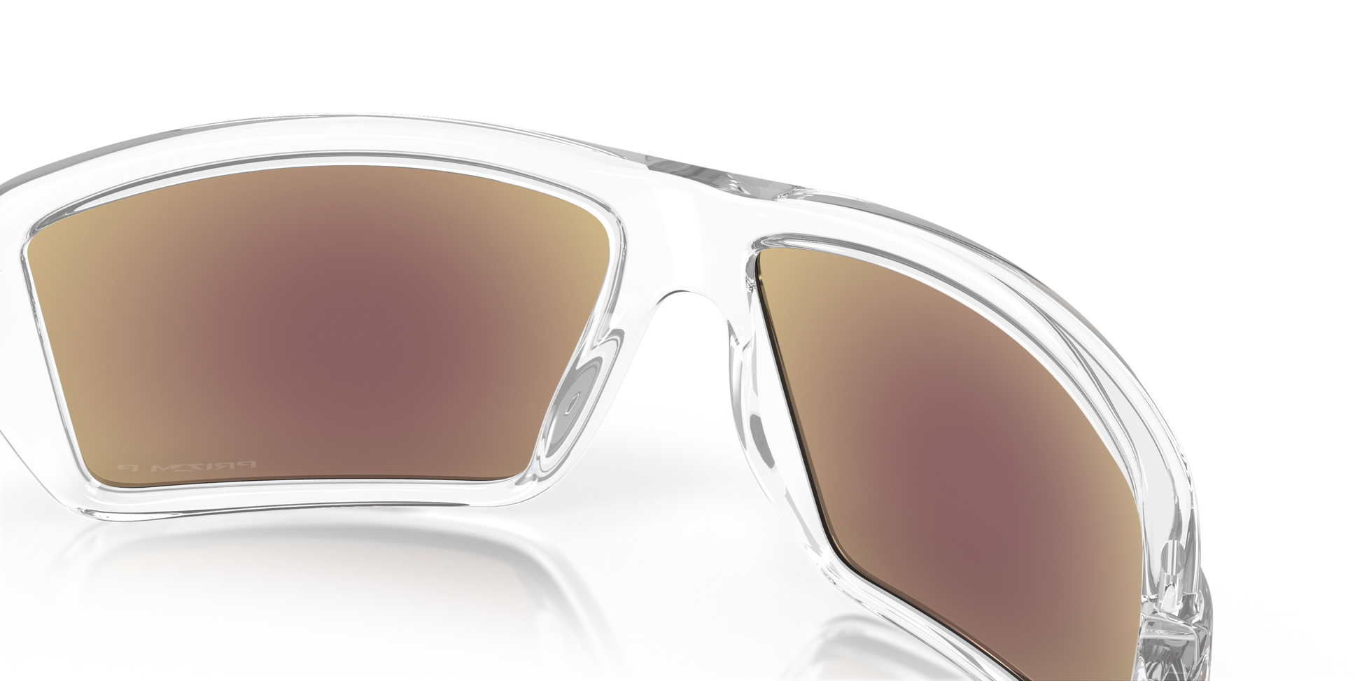 [Prizm Sapphire Polarized Lenses, Polished Clear Frame]