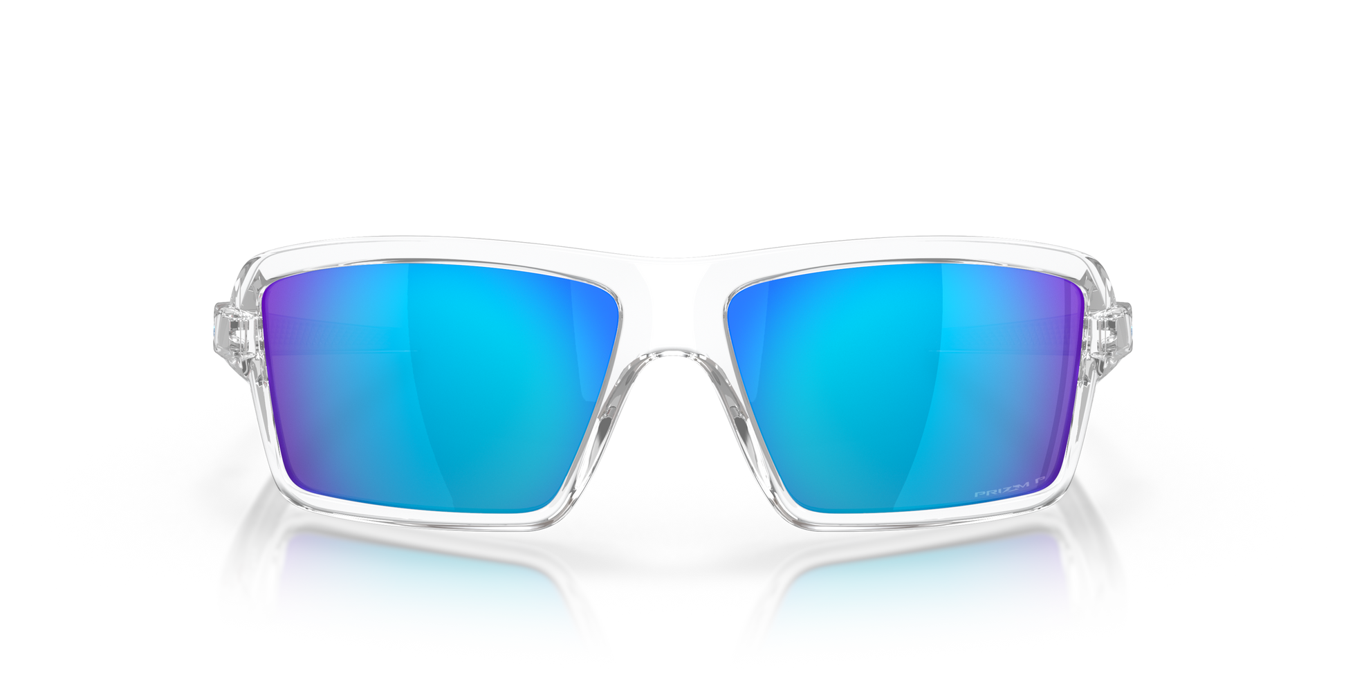 [Prizm Sapphire Polarized Lenses, Polished Clear Frame]