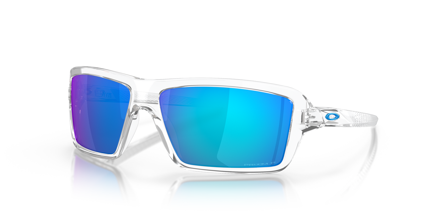 [Prizm Sapphire Polarized Lenses, Polished Clear Frame]