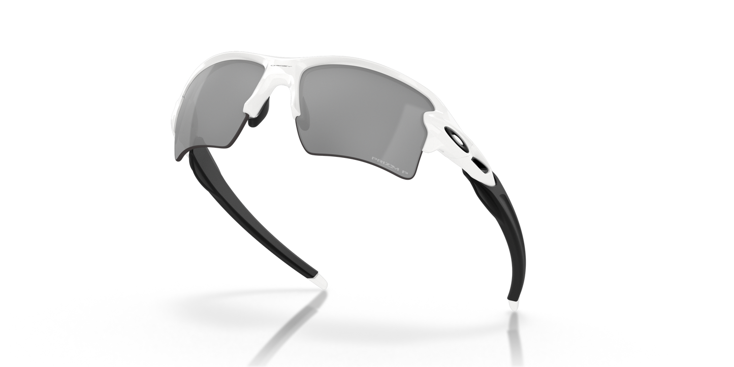 [Prizm Black Polarized Lenses, Polished White Frame]