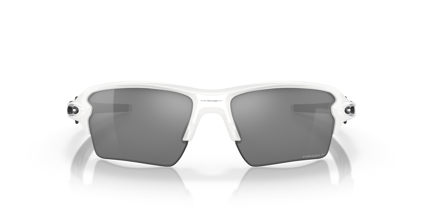 [Prizm Black Polarized Lenses, Polished White Frame]