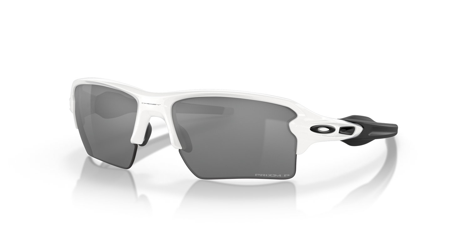 [Prizm Black Polarized Lenses, Polished White Frame]
