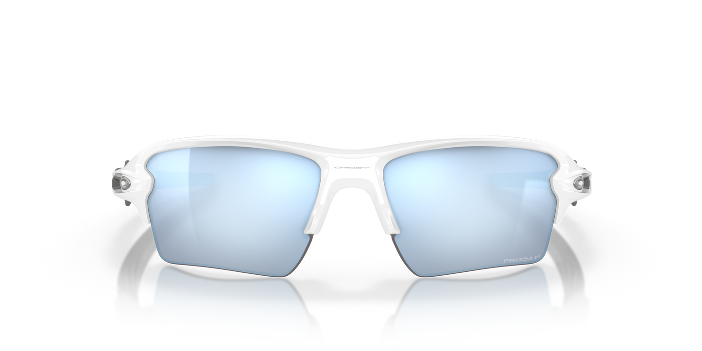 [Prizm Deep Water Polarized Lenses, Polished White Frame]