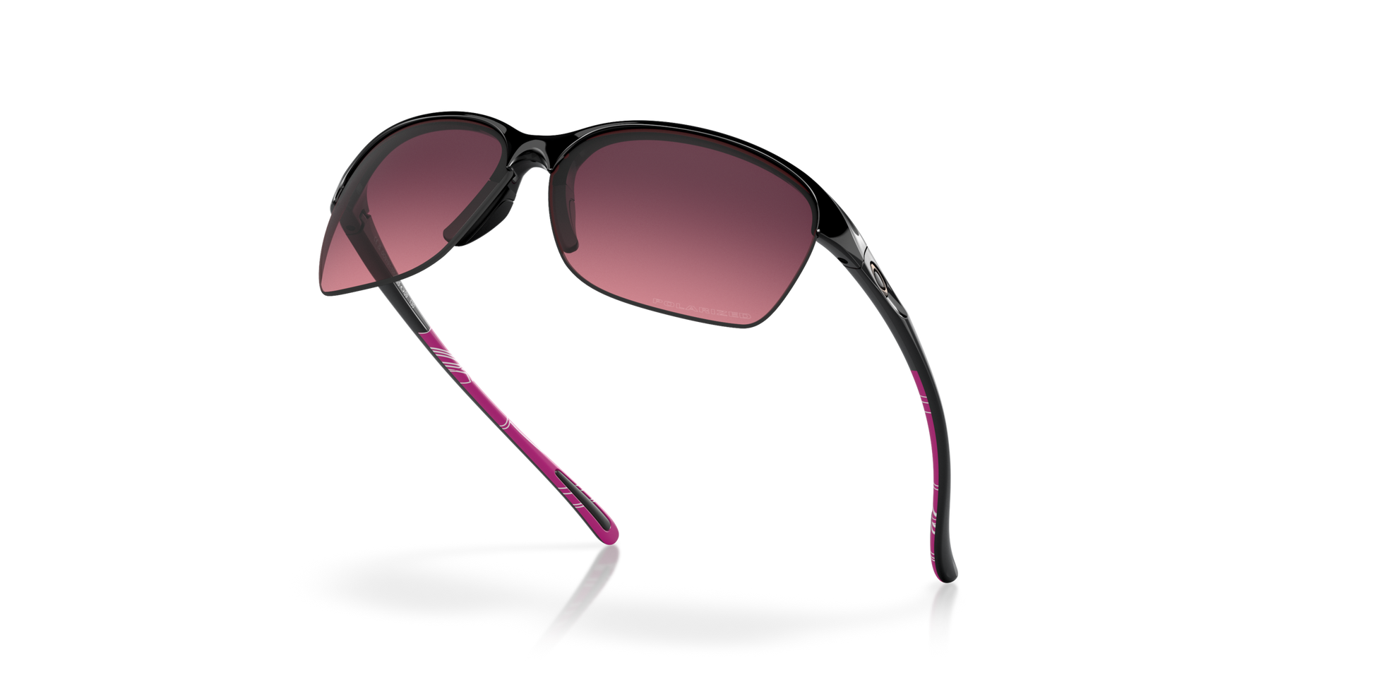 [Rose Gradient Polarized Lenses, Polished Black Frame]