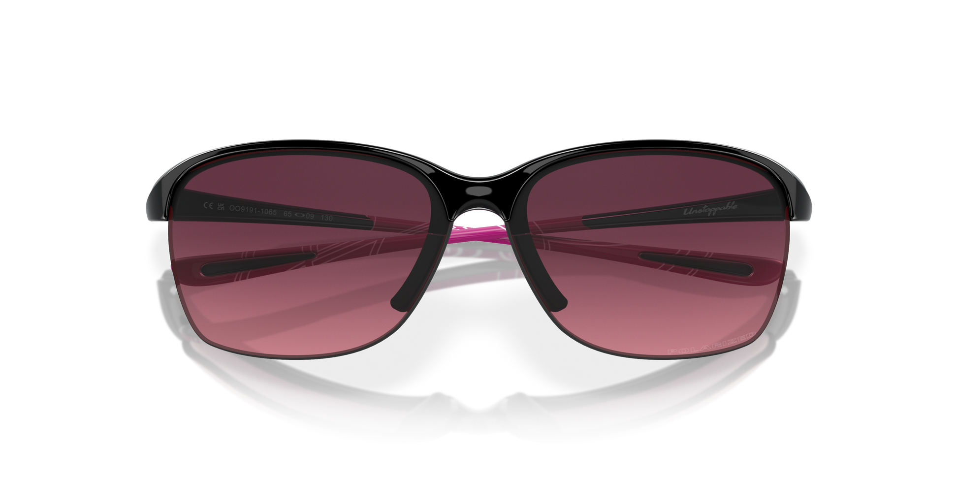 [Rose Gradient Polarized Lenses, Polished Black Frame]