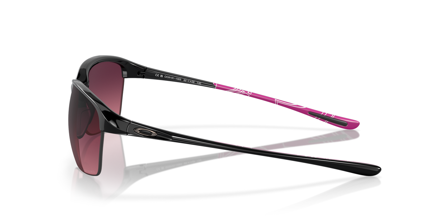 [Rose Gradient Polarized Lenses, Polished Black Frame]