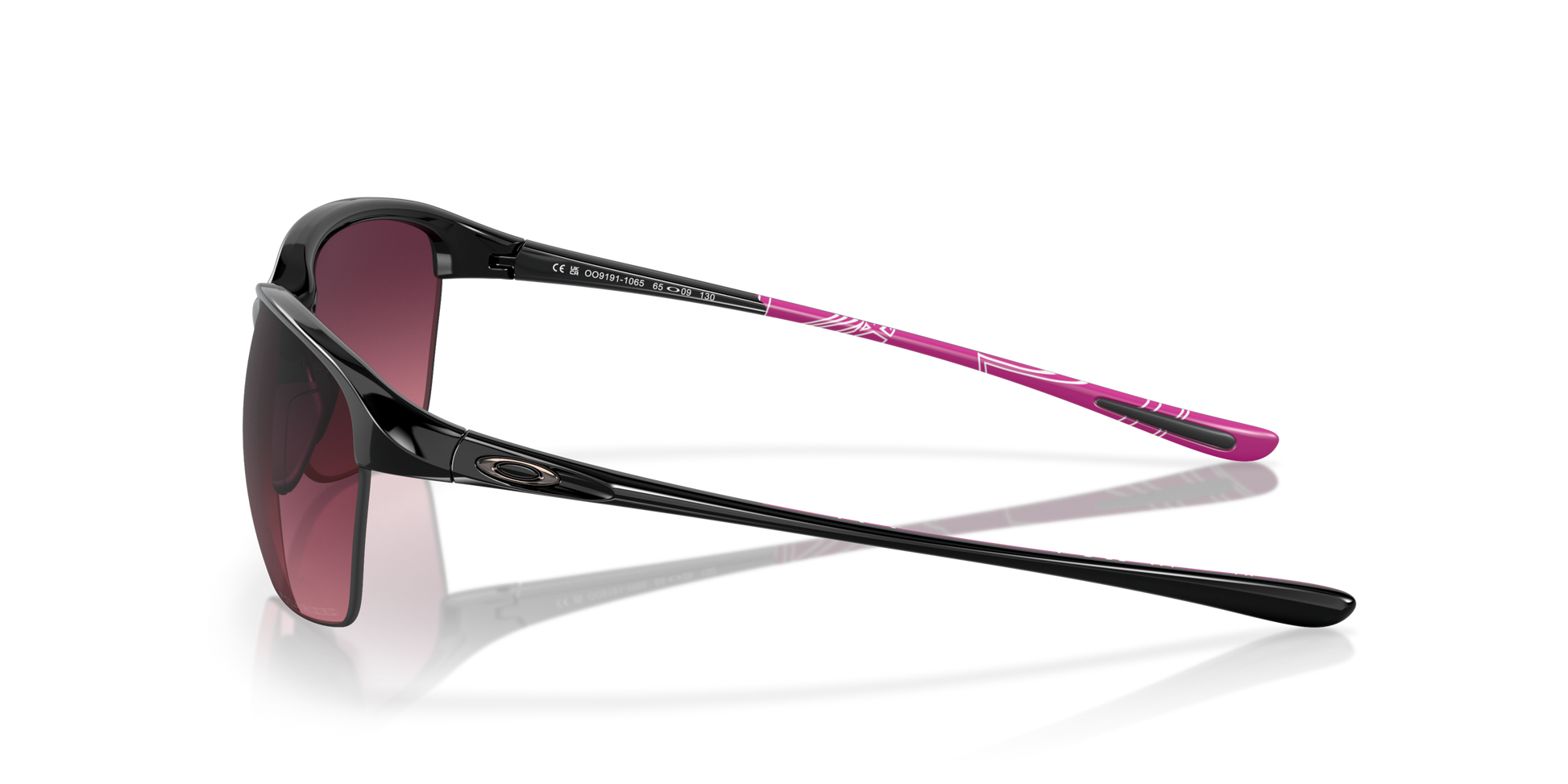 [Rose Gradient Polarized Lenses, Polished Black Frame]