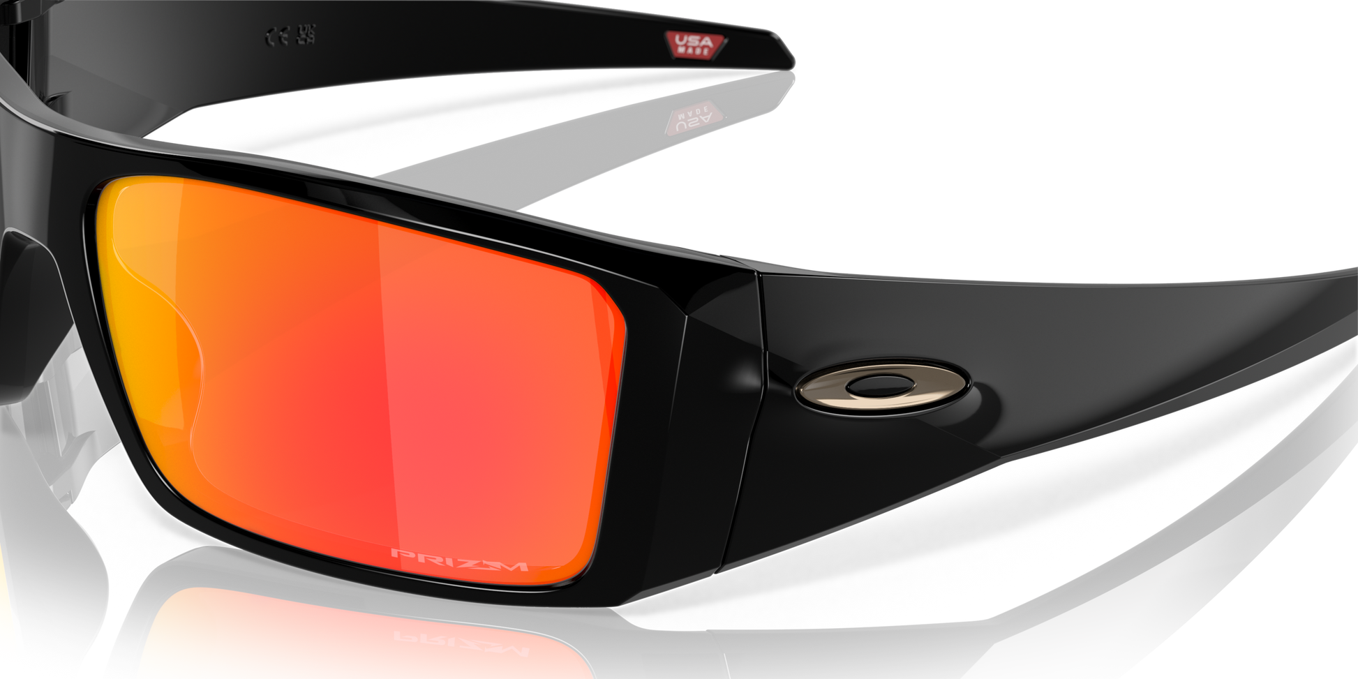 [Prizm Ruby Lenses, Polished Black Frame]