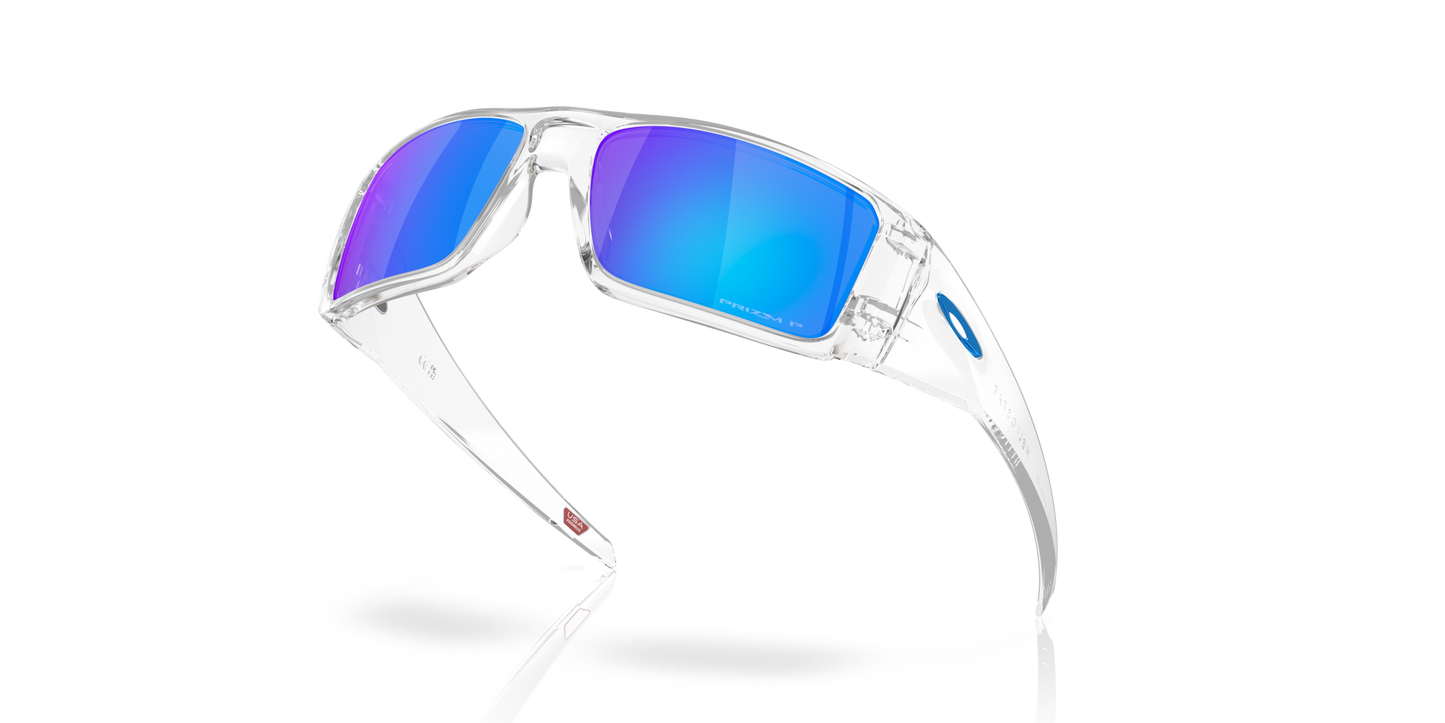 [Prizm Sapphire Polarized Lenses, Clear Frame]