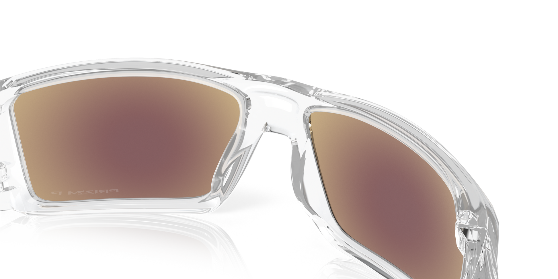 [Prizm Sapphire Polarized Lenses, Clear Frame]